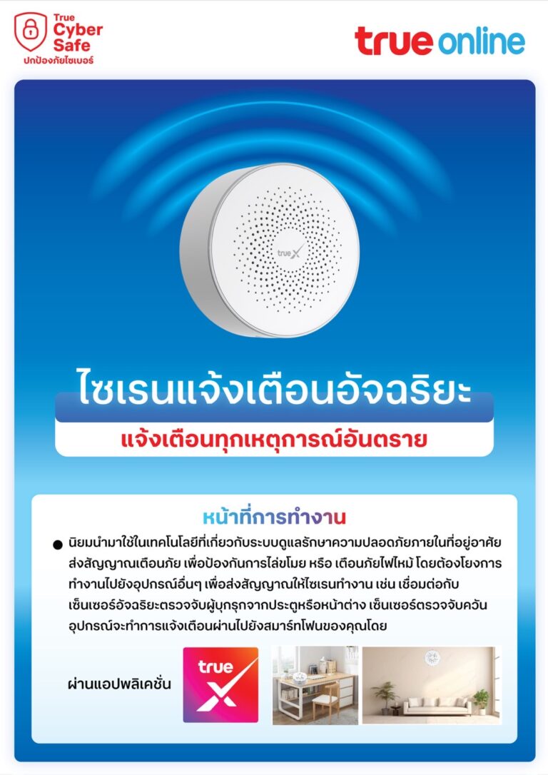 ไซเรนแจ้งเตือนอัจฉริยะ แจ้งเตือนทุกเหตุการณ์อันตราย