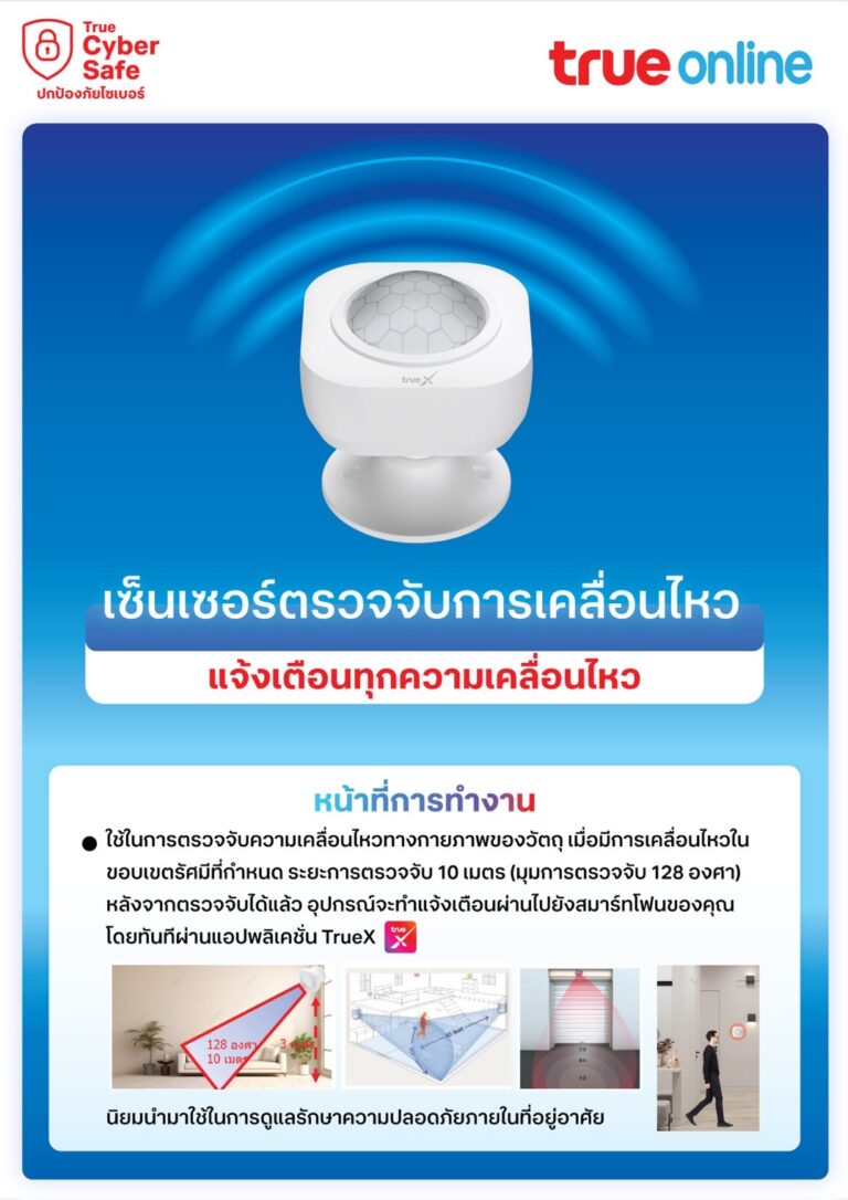 เซ็นเชอร์ตรวจจับการเคลื่อนไหว แจ้งเตือนทุกการเคลื่อนไหว