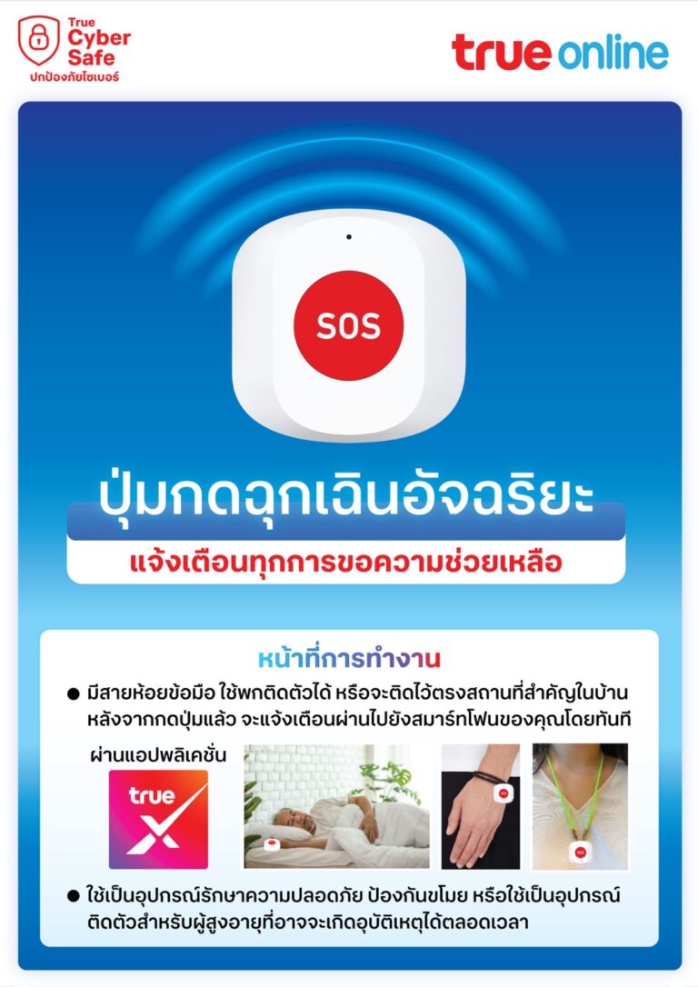 ปุ่มกดฉุกเฉินอัจฉริยะ แจ้งเตือนทุกการขอความช่วยเหลือ